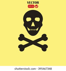 skull and crossbones as symbol of danger