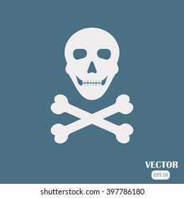 skull and crossbones as symbol of danger