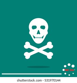skull and crossbones as symbol of danger