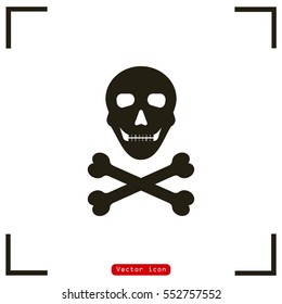skull and crossbones as symbol of danger