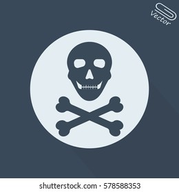 skull and crossbones as symbol of danger