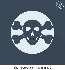 skull and crossbones as symbol of danger
