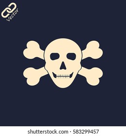 skull and crossbones as symbol of danger