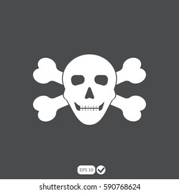 skull and crossbones as symbol of danger