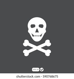 skull and crossbones as symbol of danger