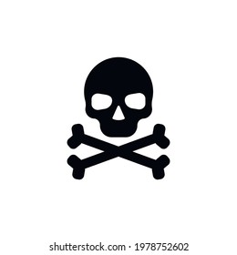 Skull Crossbones Symbol Danger Death Viruses Stock Vector (Royalty Free ...