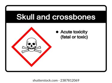 Skull and Crossbones Symbol Sign ,Vector Illustration, Isolate On White Background Label .EPS10