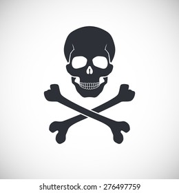 Skull and crossbones symbol, vector illustration for your design and presentation.