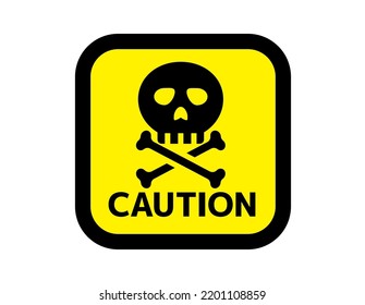 A skull and crossbones symbol to warn of danger. Vector illustration.