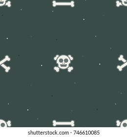 Skull and crossbones - vector background