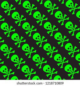 skull and crossbones vector background toxic colour