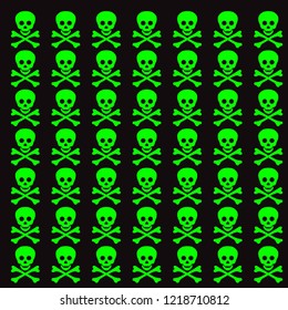 skull and crossbones vector background toxic colour