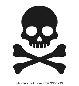 Skull and crossbones. Vector. Cartoon	