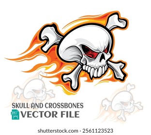 Skull and crossbones vector file.eps