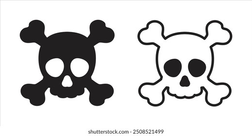 skull crossbones vector Halloween icon cartoon character poison doodle logo symbol illustration design clip art isolated