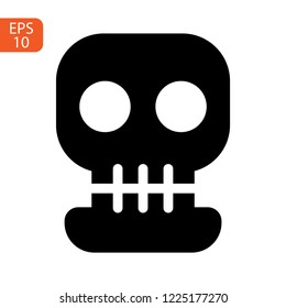 Skull and crossbones. Vector icon