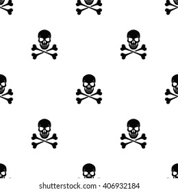 Skull and crossbones vector icon