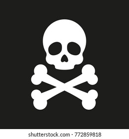 Skull And Crossbones. Vector Icon