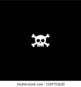 Skull and Crossbones Vector Icon Background