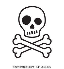 skull crossbones vector icon logo pirate Halloween kitten cartoon illustration symbol