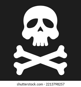 Skull and crossbones vector illustration
