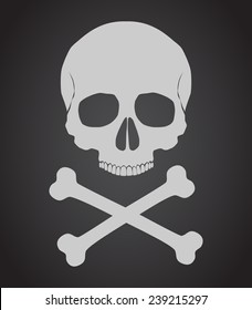 Skull and crossbones vector illustration