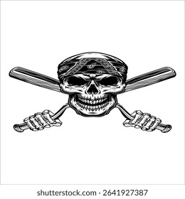 skull and crossbones vector illustration