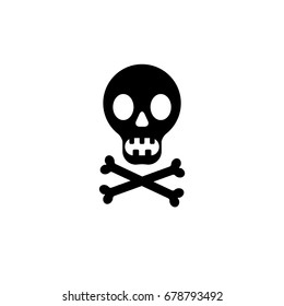 Skull and crossbones - vector illustration.