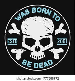 Skull and crossbones. Vector illustration. 