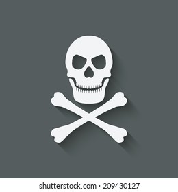 Skull and crossbones - vector illustration. eps 10