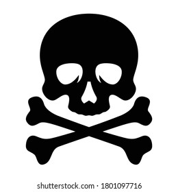 Skull Crossbones Vector Illustration On White Stock Vector (Royalty ...