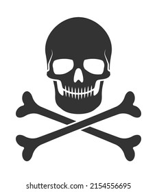 Skull Crossbones Vector Illustration Poison Toxic Stock Vector (Royalty ...