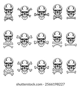 Skull and Crossbones vintage illustration