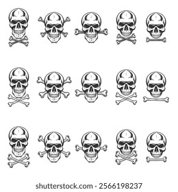 Skull and Crossbones vintage illustration