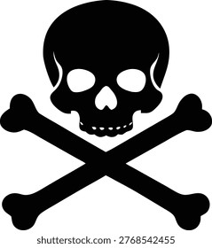 Skull and crossbones warning symbol