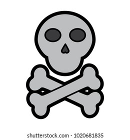 skull and crossed bones danger image