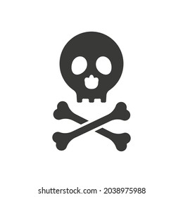 Skull Crossed Bones Danger Sign Death Stock Vector (Royalty Free ...