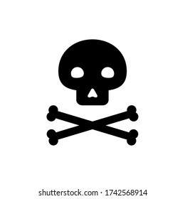 Skull Crossed Bones Icon Death Sign Stock Vector (Royalty Free ...