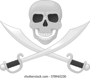 Skull with crossed swords