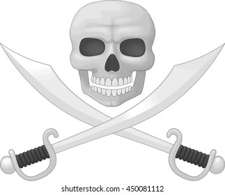 Skull with crossed swords
