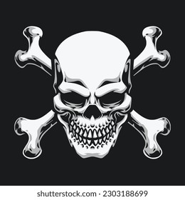 skull with crossing bone logo