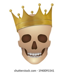 Skull with crowd on a white background. Vector illustration.