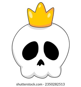 skull with crown for decoration ,design , background