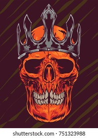 Skull Crown Vector Illustration