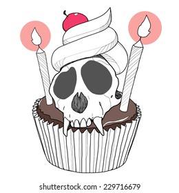 skull cupcakes