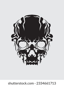 Skull cyberpunk collection set element vector game futuristic interface cyborg sticker tattoo t shirt design editable