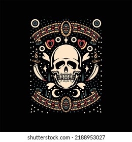 Skull Dagger Tattoo Set Vector Design