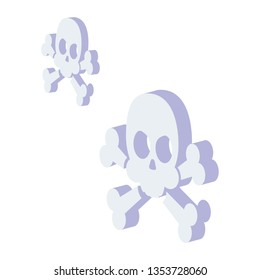 skull danger isolated icon
