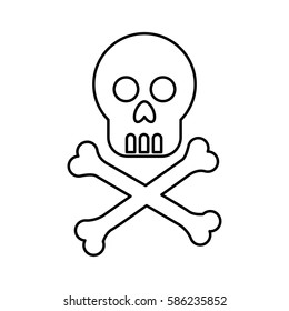 skull danger isolated icon