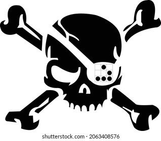 skull danger logo vector black